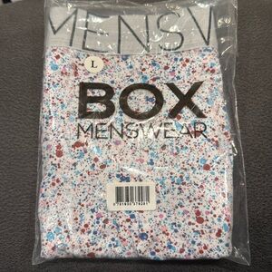 Brand New Box Menswear Underwear Boxer Briefs - White with Confetti Speckles